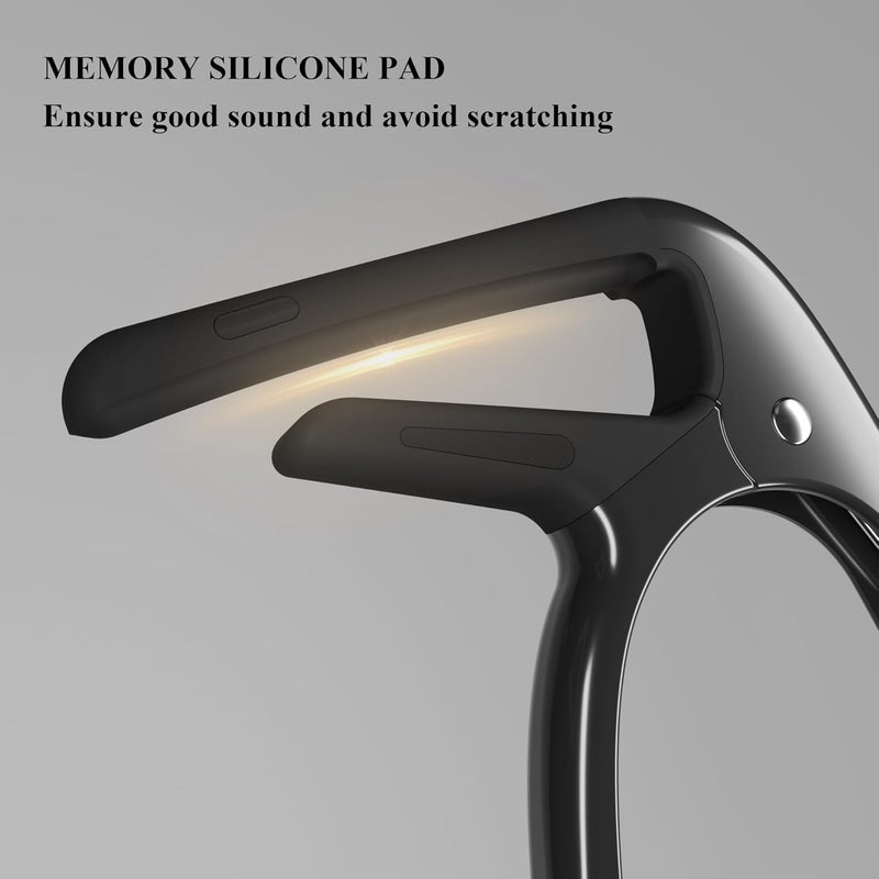 DIDA Capo for Acoustic Guitar, Guitar Capo for Electric Guitar, Ukulele and String Instruments, Guitar Capo, Guitar Kapo, Guitar Clamp (Black) - Image 5